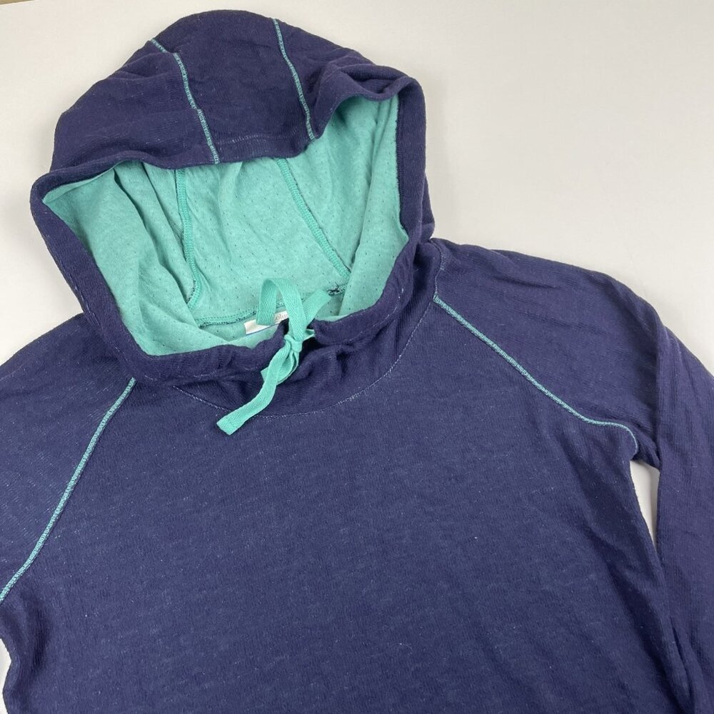 Columbia Cowl Neck Hoodie Women’s S Blue Pullover Cotton Blend Activewear